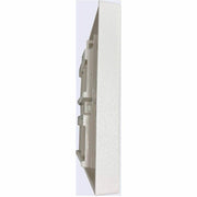 Tripp Lite by Eaton 4-Port UK-Style Keystone Wall Plate, Unloaded Shuttered Module, White - N042U-W04-S