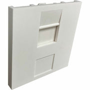 Tripp Lite by Eaton 1-Port UK-Style Unloaded Shuttered Module, 50 x 50 mm, White - N042U-WM1-S