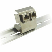 Tripp Lite by Eaton N063-002 Din Rail Mount for Keystone Module, Inline Coupler - Silver - TAA Compliant - N063-002