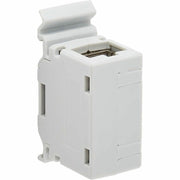 Tripp Lite by Eaton Cat6a Shielded In-Line DIN-Rail Mountable Snap-In Coupler (RJ45 F/F), TAA - N235-D01-SH-6A