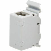 Tripp Lite by Eaton Cat6a Shielded In-Line DIN-Rail Mountable Snap-In Coupler (RJ45 F/F), TAA - N235-D01-SH-6A