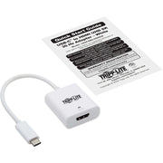 Tripp Lite by Eaton USB-C to HDMI Adapter (M/F) - 8K, HDR, 4:4:4, HDCP 2.3, White - U444-06N-HD8KW