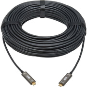Tripp Lite by Eaton USB-C to USB-C Fiber Active Optical Cable, M/M, Black, 30 m (98 ft.)
