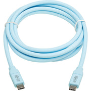 Tripp Lite by Eaton U040AB-006CS5LB USB-C to USB-C Cable (M/M), Light Blue, 6 ft. (1.8 m)