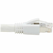 Tripp Lite series Cat8 40G Snagless SSTP Ethernet Cable (RJ45 M/M), PoE, White, 10 ft. (3.1 m) - N272-F10-WH