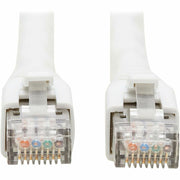 Tripp Lite series Cat8 40G Snagless SSTP Ethernet Cable (RJ45 M/M), PoE, White, 10 ft. (3.1 m) - N272-F10-WH