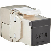 Tripp Lite by Eaton Cat8 STP Shielded Tool-Free Keystone Jack, 568A/568B, TAA - N238-SHC8-TF-1