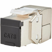 Tripp Lite by Eaton Cat8 STP Shielded Tool-Free Keystone Jack, 568A/568B, TAA - N238-SHC8-TF-1