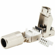 Tripp Lite by Eaton Cat8 STP Class 1 Field-Termination Plug, 568A/568B, TAA - N233-SHC8-1