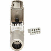 Tripp Lite by Eaton Cat8 STP Class 1 Field-Termination Plug, 568A/568B, TAA - N233-SHC8-1