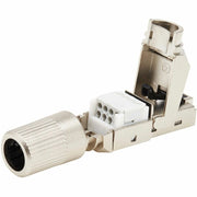 Tripp Lite by Eaton Cat8 STP Class 1 Field-Termination Plug, 568A/568B, TAA - N233-SHC8-1