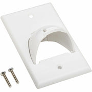 Tripp Lite by Eaton Single-Gang Up-or Down-Angle Bulk Cable Wall Plate, White, TAA - N042-BC1-WH