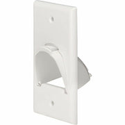 Tripp Lite by Eaton Single-Gang Up-or Down-Angle Bulk Cable Wall Plate, White, TAA - N042-BC1-WH