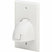 Tripp Lite by Eaton Single-Gang Up-or Down-Angle Bulk Cable Wall Plate, White, TAA - N042-BC1-WH