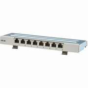 Tripp Lite by Eaton Cat6a STP Patch Panel, 8 Ports, DIN Rail or Wall Mount, TAA - N250-SH08-DIN6A