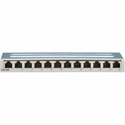 Tripp Lite by Eaton Cat6a STP Patch Panel, 12 Ports, DIN Rail or Wall Mount, TAA - N250-SH12-DIN6A