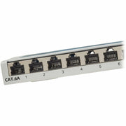 Tripp Lite by Eaton Cat6a STP Patch Panel, 12 Ports, DIN Rail or Wall Mount, TAA - N250-SH12-DIN6A