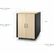 APC by Schneider Electric NetShelter Soundproof, 17U, Server Rack Enclosure, 120V, Maple - AR4017A