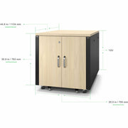 APC by Schneider Electric NetShelter Soundproof, 12U, Server Rack Enclosure, Maple - AR4012A