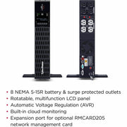 CyberPower Smart App Sinewave PR1000RT2UC 1000VA Rack/tower UPS - PR1000RT2UC