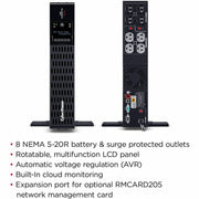 CyberPower Smart App Sinewave PR2000RT2UC 2000VA Rack/Tower UPS - PR2000RT2UC