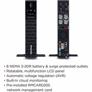 CyberPower Smart App Sinewave PR2000RTXL2UCN 2000VA Rack/Tower UPS - PR2000RTXL2UCN