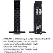 CyberPower Smart App Sinewave PR1500RT2UCN 1500VA Rack/Tower UPS - PR1500RT2UCN