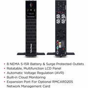 CyberPower Smart App Sinewave PR1500RT2UC 1500VA Rack/Tower UPS - PR1500RT2UC