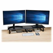 Tripp Lite by Eaton Extra-Wide Dual-Monitor Riser for Desk, 39 x 10 in. - Wood, Black - MR4010