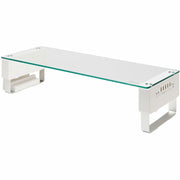 Tripp Lite by Eaton Monitor Riser for Desk - Height Adjustable, Glass Top, USB and Audio Ports - MR248USBG