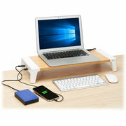 Tripp Lite by Eaton Monitor Riser for Desk - Wood Top, USB-A Charge and Data Ports - MR229USB