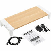 Tripp Lite by Eaton Monitor Riser for Desk - Wood Top, USB-A Charge and Data Ports - MR229USB