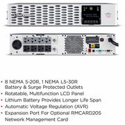 CyberPower Smart App Sinewave PRL3000RT2UC 3000VA Tower/rack convertible UPS - PRL3000RT2UC