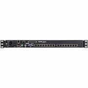 Tripp Lite by Eaton 16-Port Cat5 KVM over IP Switch - 19 in. LCD, 1 Remote or 1 Local User, 1U Rack-Mount, TAA - B064C-16-1-IP