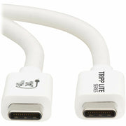 Tripp Lite by Eaton USB4 40Gbps Cable (M/M) - USB-C, 8K 60 Hz, 240W PD Charging, White, 1 m (3.3 ft) - U521-1P0M-WH