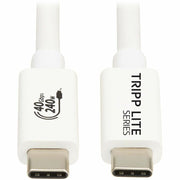 Tripp Lite by Eaton USB4 40Gbps Cable (M/M) - USB-C, 8K 60 Hz, 240W PD Charging, White, 1 m (3.3 ft) - U521-1P0M-WH