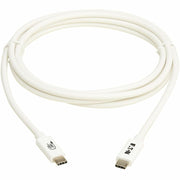 Tripp Lite by Eaton USB4 20Gbps Cable (M/M) - USB-C, 4K 60 Hz, 240W PD Charging, White, 2 m (6.6 ft) - U521-1P0M-WH20G