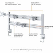 Tripp Lite series DMSWKITTAA Clamp Mount for Monitor, HDTV, Flat Panel Display, TV - Silver - TAA Compliant - DMSWKITTAA