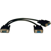 Tripp Lite 1ft VGA Monitor Y Splitter Cable HD15 M/2xF 1'