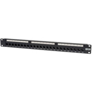 Tripp Lite 24-Port Cat5e Cat5 Feedthrough Patch Panel Rackmount 1URM RJ45 Ethernet TAA