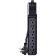 CyberPower CyberPower B608B 6-Outlet Surge Suppressor/Protector - B608B - Surge Suppressor/Protector, 6 x NEMA 5-15R