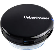 CyberPower CyberPower CPH430PB USB 3.0 Superspeed Hub with 4 Ports and 3.6A AC Charger - Black - CPH430PB - USB Hub, Rack Mount
