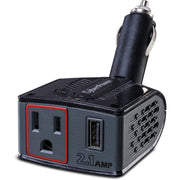 CyberPower CyberPower CPS150BURC1 Mobile Power Inverter 150W with 2.1A USB Charger and Swivel Head - CPS150BURC1 - Power Inverter, 12 V DC, Simulated Sine Wave, 1 x NEMA 5-15R,1 x USB, 120 V AC, Cigarette Lighter Adapter