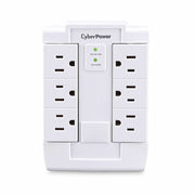 CyberPower CyberPower CSB600WS Essential 6-Outlets Surge Suppressor Wall Tap and Swivel Outputs - Plain Brown Boxes - CSB600WS - Surge Suppressor/Protector, 125 V AC, 6 x NEMA 5-15R, NEMA 5-15P, Essential Surge