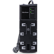 CyberPower CyberPower CSB808 Essential 8-Outlets Surge Suppressor 8FT Cord - Plain Brown Boxes - CSB808 - Surge Suppressor/Protector, 125 V, 8 x NEMA 5-15R, Essential Surge