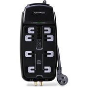 CyberPower CyberPower CSHT808TC Home Theater 8-Outlets Surge Suppressor 8FT Cord and AV protection - Plain Brown Boxes - CSHT808TC - Surge Suppressor/Protector, 125 V AC, 8 x NEMA 5-15R, 125 V AC, Home Theater Surge