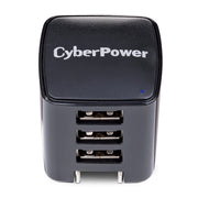 CyberPower CyberPower TR13U3A USB Charger with 3 Type A Ports - TR13U3A - AC Adapter, 120 V AC,230 V AC, 5 V DC