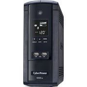CyberPower CyberPower UPS Systems BRG1000AVRLCD Intelligent LCD -  Capacity: 1000 VA / 600 W - BRG1000AVRLCD - Line-interactive UPS, 120 V AC, Mini-tower, Simulated Sine Wave, 120 V AC, NEMA 5-15P, Intelligent LCD UPS, 9 Minute, 1 Minute, 1 kVA/600 W