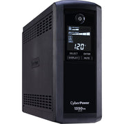 CyberPower CyberPower UPS Systems CP1350AVRLCD Intelligent LCD -  Capacity: 1350 VA / 815 W - CP1350AVRLCD - Line-interactive UPS, 120 V AC, Mini-tower, Simulated Sine Wave, 120 V AC, NEMA 5-15P, Intelligent LCD UPS, 14 Minute, 4 Minute, 1.35 kVA/815 W