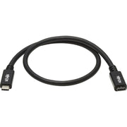 Tripp Lite Tripp Lite U421-20N-G2 USB-C Extension Cable, M/F, Black, 20 in. (0.5 m) - U421-20N-G2 - Data Transfer Cable